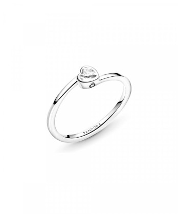 ANEL CLEAR TILTED HEART SOLITAIRE PANDORA