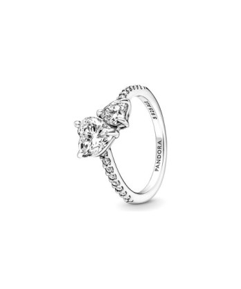 Anel Double Heart Sparkling Pandora