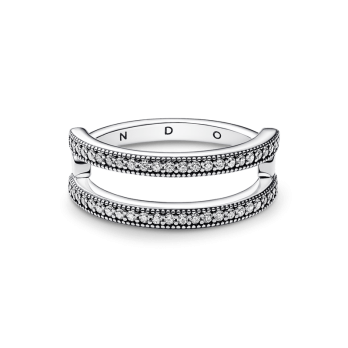 Anel Doble Band Pavé Pandora