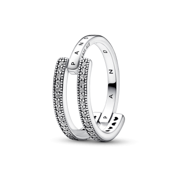 Anel Doble Band Pavé Pandora