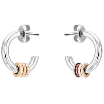 BRINCOS ARGOLA BICOLOR TOMMY HILFIGER