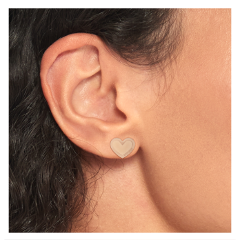 Brincos Enamel Hearts Tommy Hilfiger