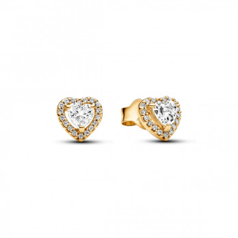 Brincos Sparkling Elevated Heart Pandora