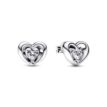 BRINCOS RADIANT HEART & FLOATING STONE PANDORA