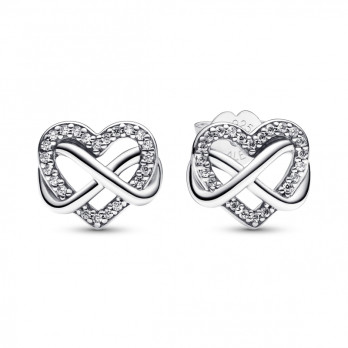BRINCOS PANDORA SPARKLING INFINITY HEART