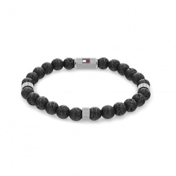 PULSEIRA TOMMY HILFIGER BEADED STONE BLACK