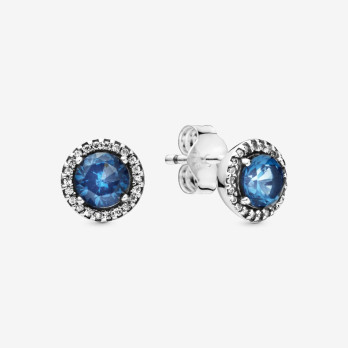 BRINCOS BLUE ROUND SPARKLE PANDORA