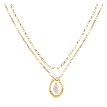 Colar Duplo Edgy Pearls Calvin Klein