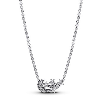 Colar Sparkling Moon & Star Pandora
