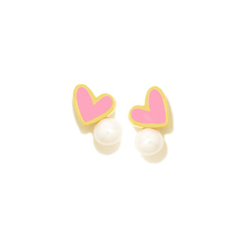 Brincos Coração Rosa Agatha Ruiz de La Prada
