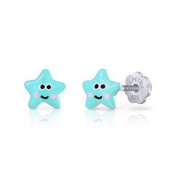 Brincos La Petra Estrela Turquesa