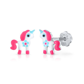 Brincos La Petra Unicórnio Branco