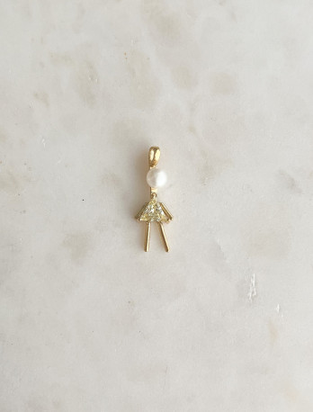 BERLOQUE MENINA TRIANG AMARELO PRATA DOURADA