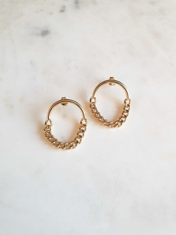 BRINCOS CRAZY MESH PRATA DOURADA