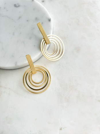 BRINCOS ARGOLAS PRATA DOURADA